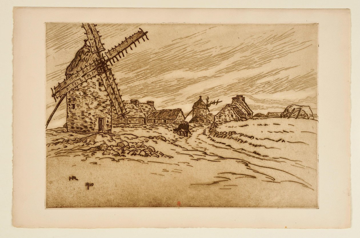 [Møller i La Palue] af Henri Rivière