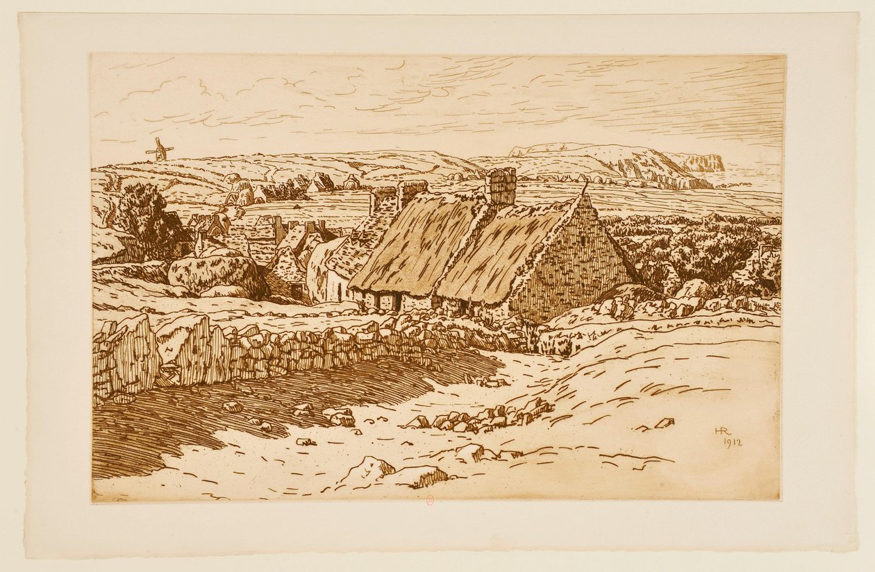 Landskab med mølle af Henri Rivière