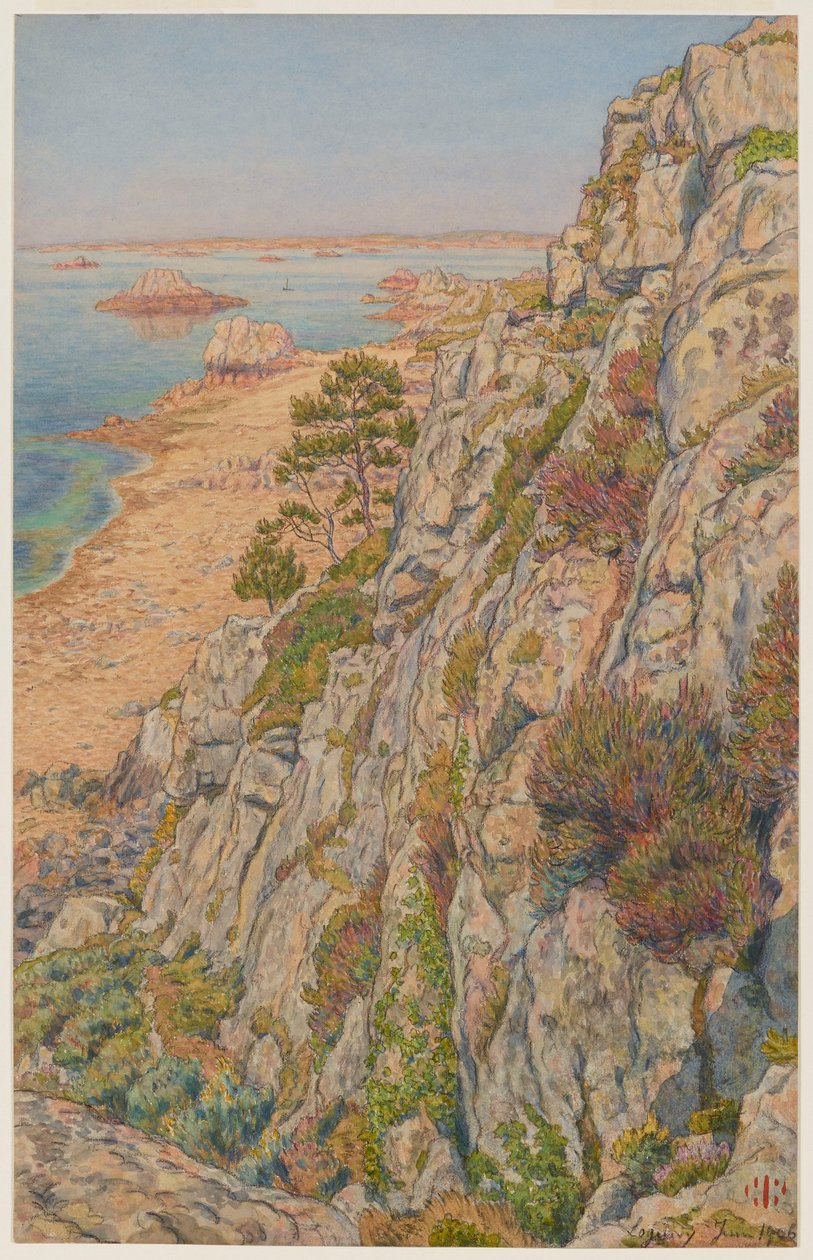 Roc Neveu - Die Klippe des Vogels. Loguivy af Henri Rivière