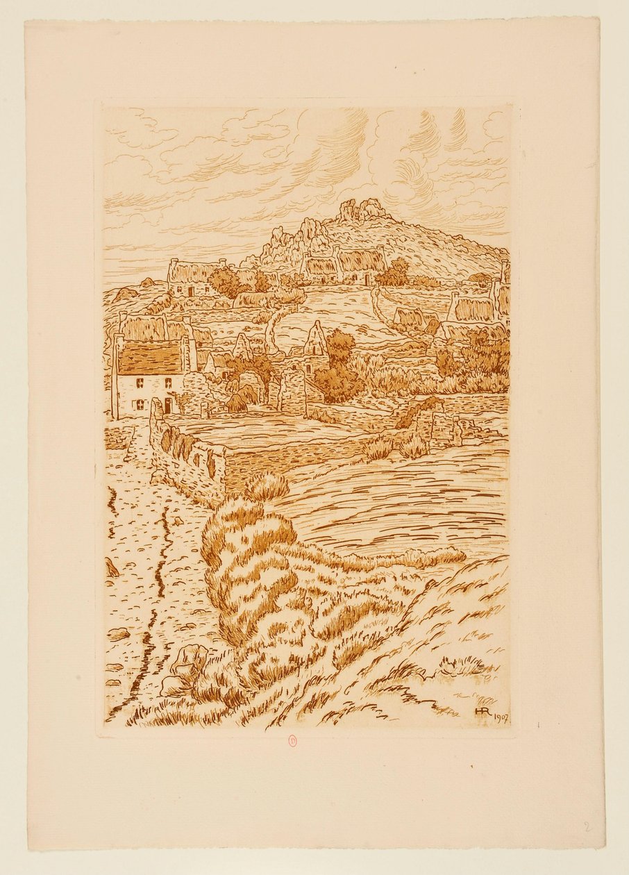[Bretonisches Dorf] af Henri Rivière