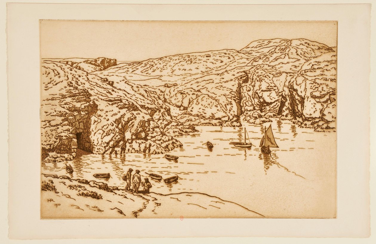 Sejlbåd i en vig af Henri Rivière