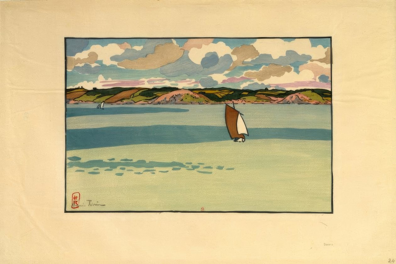 Båd, Fresnaye-bugten (Saint-Cast) af Henri Rivière