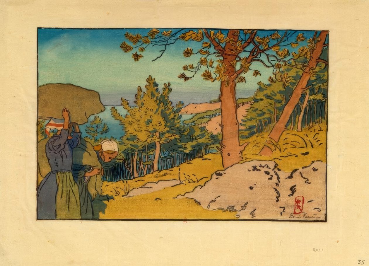 Fyrreskove i Kermarie (Loguivy) af Henri Rivière