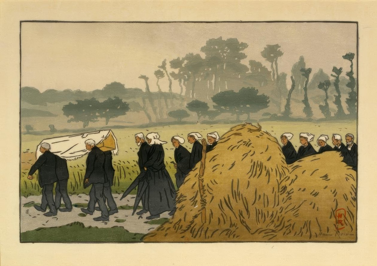 Begravelse i Trestraou af Henri Rivière