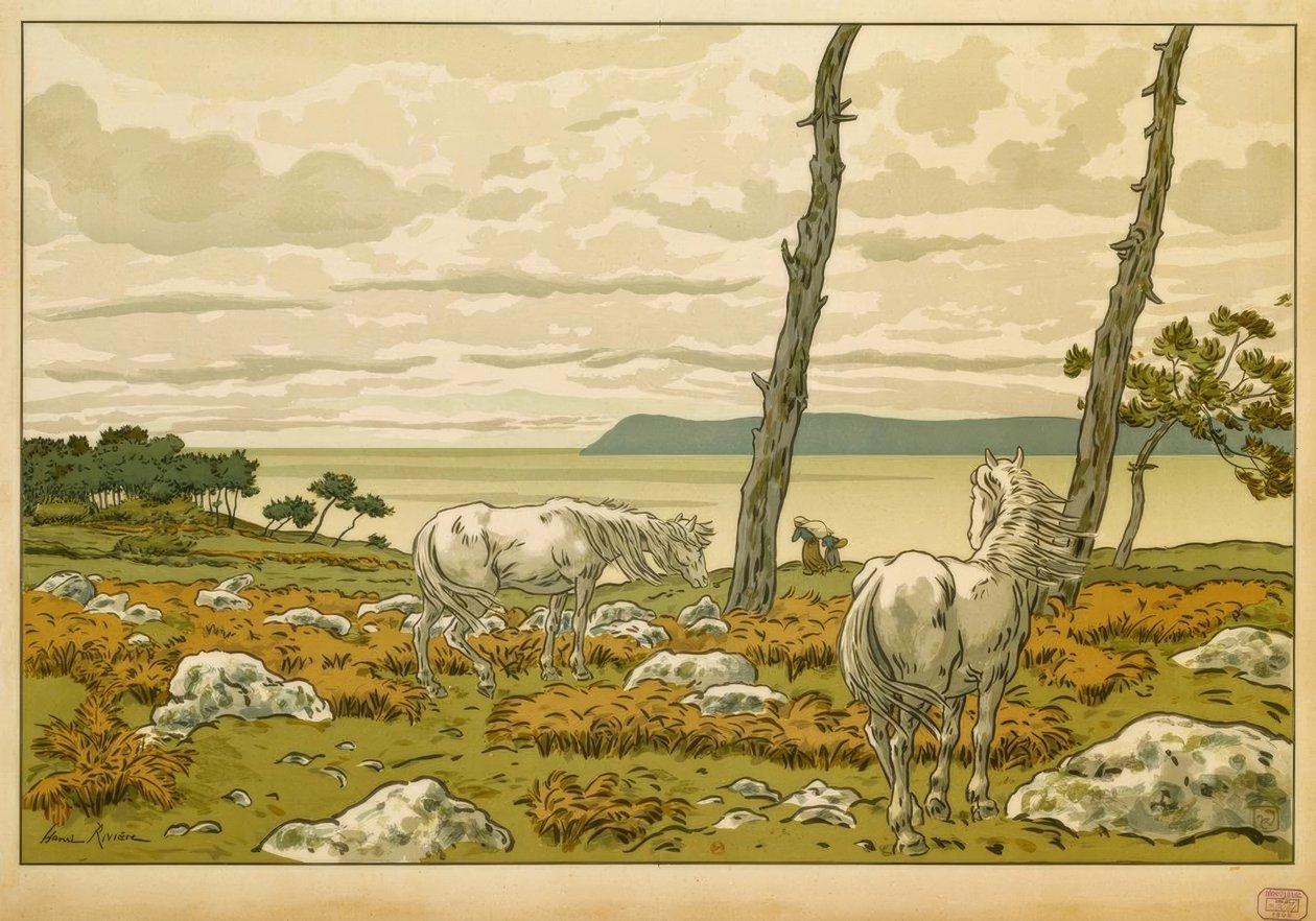 På badeværelset af Henri Rivière