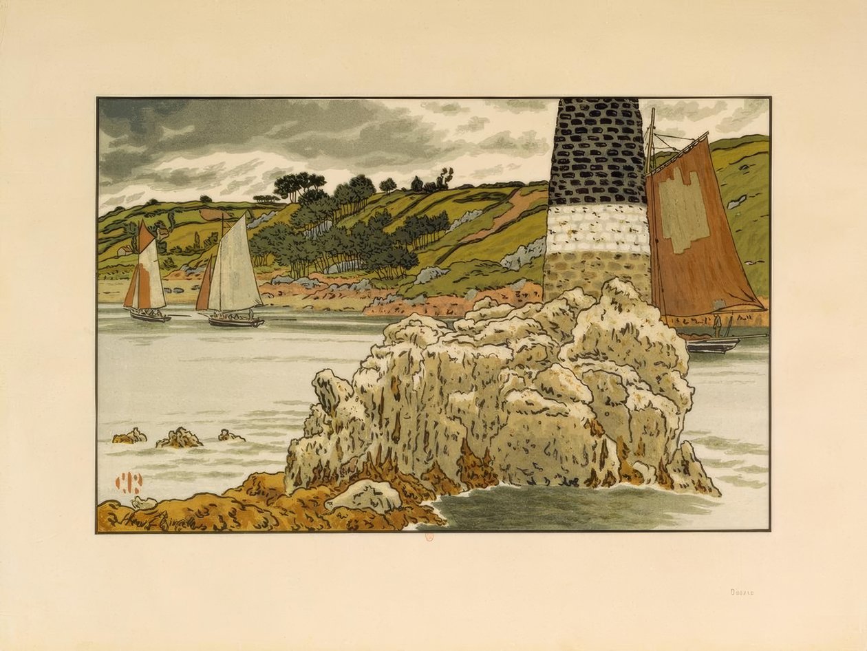 Beacon på Trieux af Henri Rivière