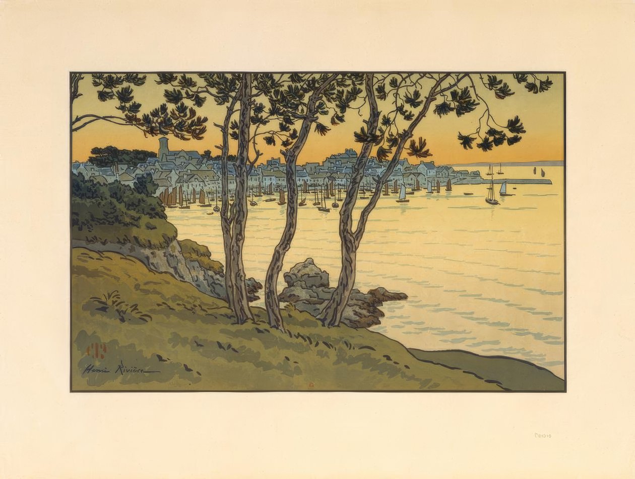 Havnen i Douarnenez af Henri Rivière