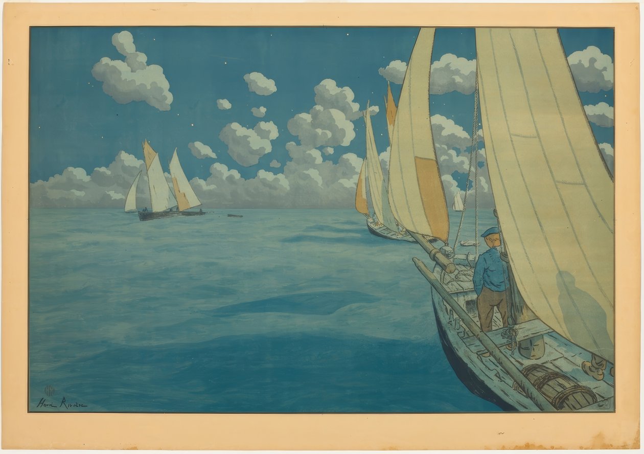 nat på havet af Henri Rivière