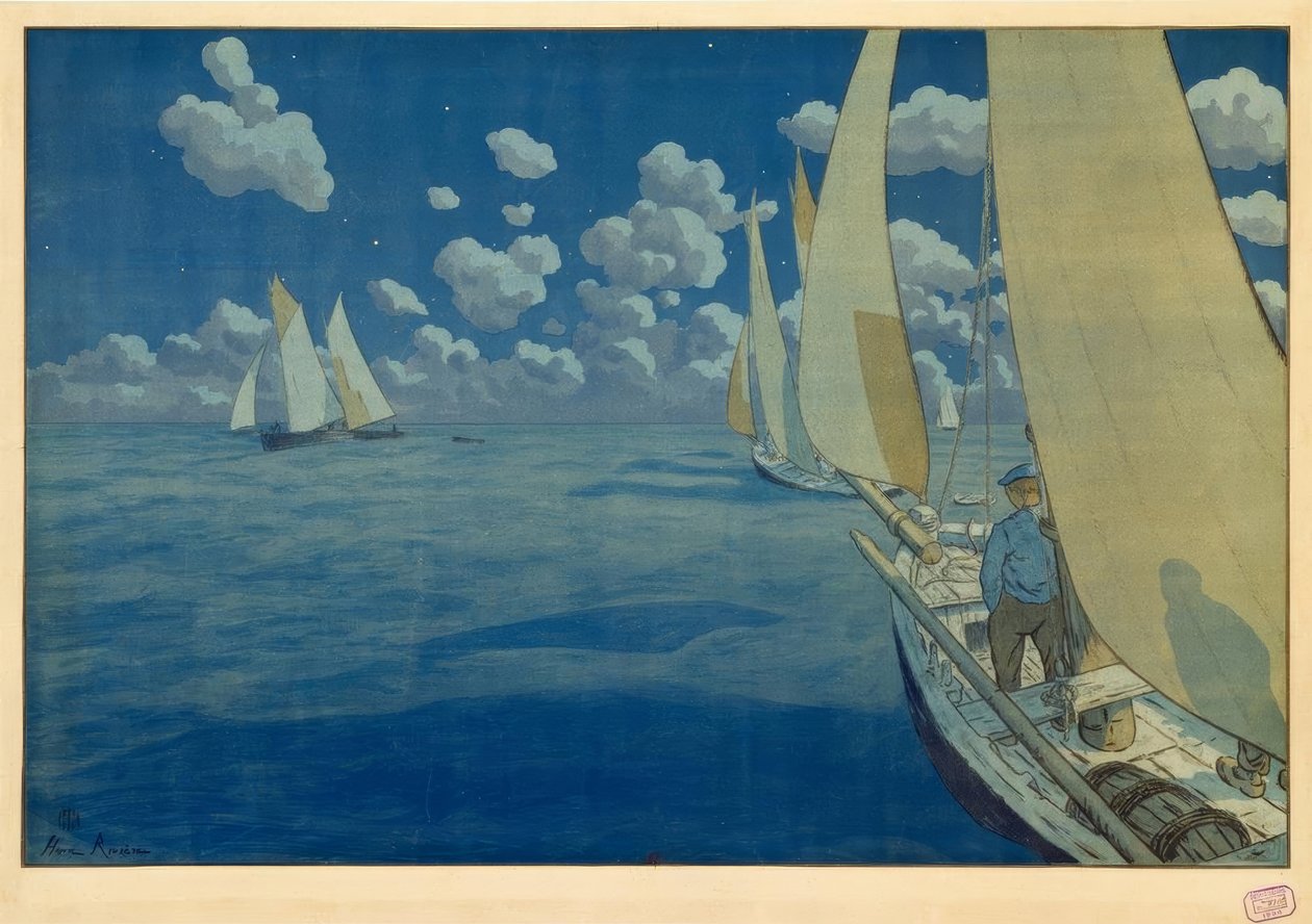 Nat på havet af Henri Rivière