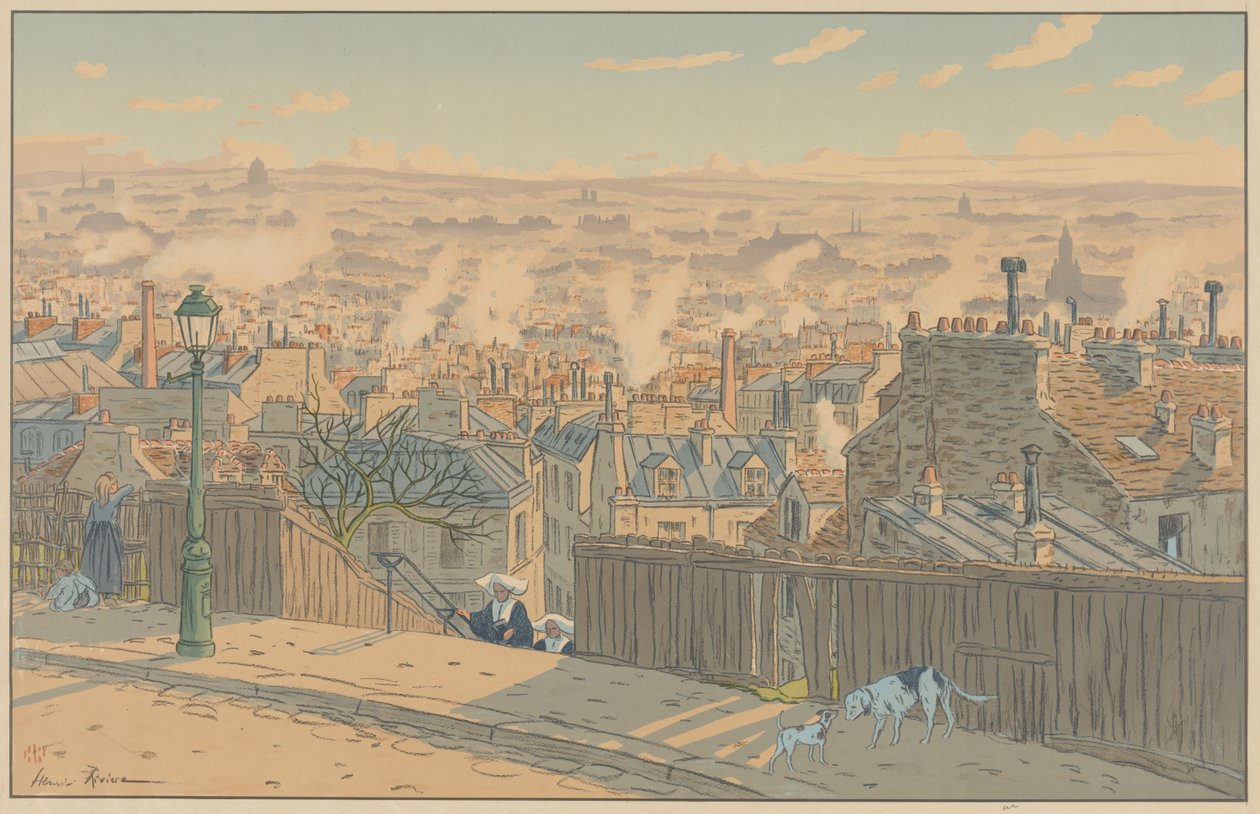 Parisiske landskaber: Paris set fra Montmartre af Henri Rivière