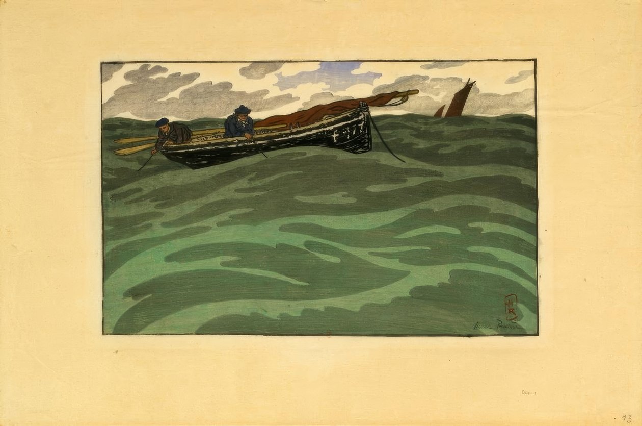 Fiskere til søs (Loguivy) af Henri Rivière