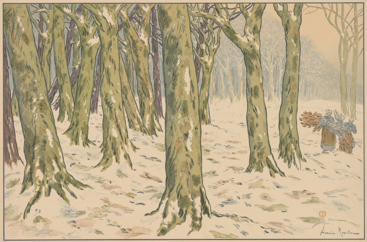Skoven, vinter af Henri Rivière