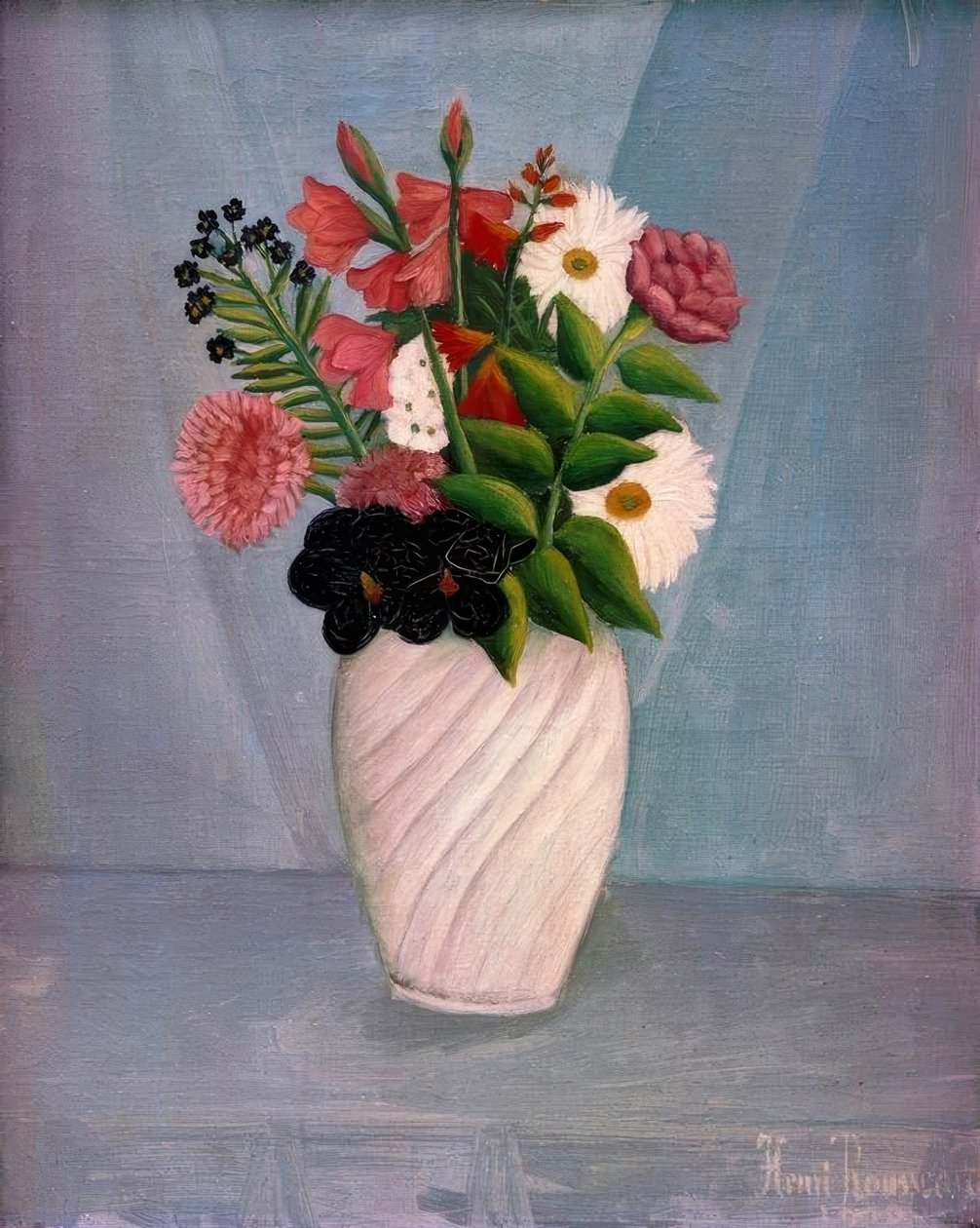 Buket blomster af Henri Rousseau