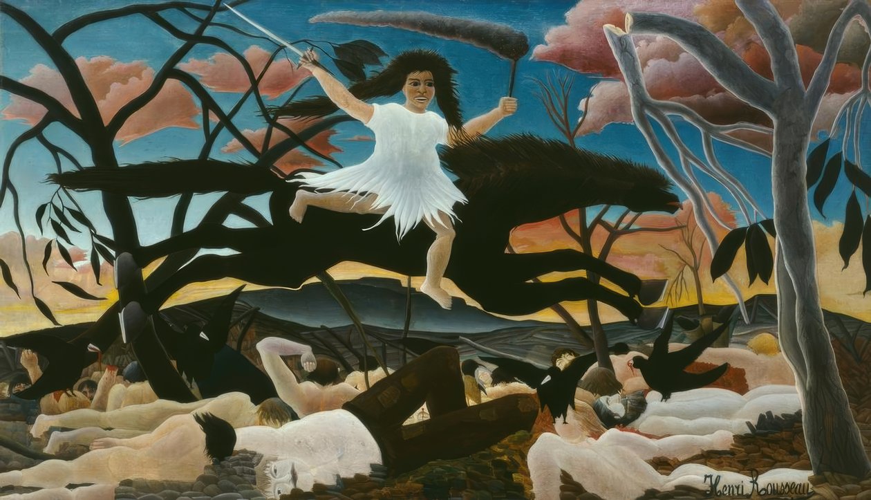 Krig eller Ride of Discord af Henri Rousseau
