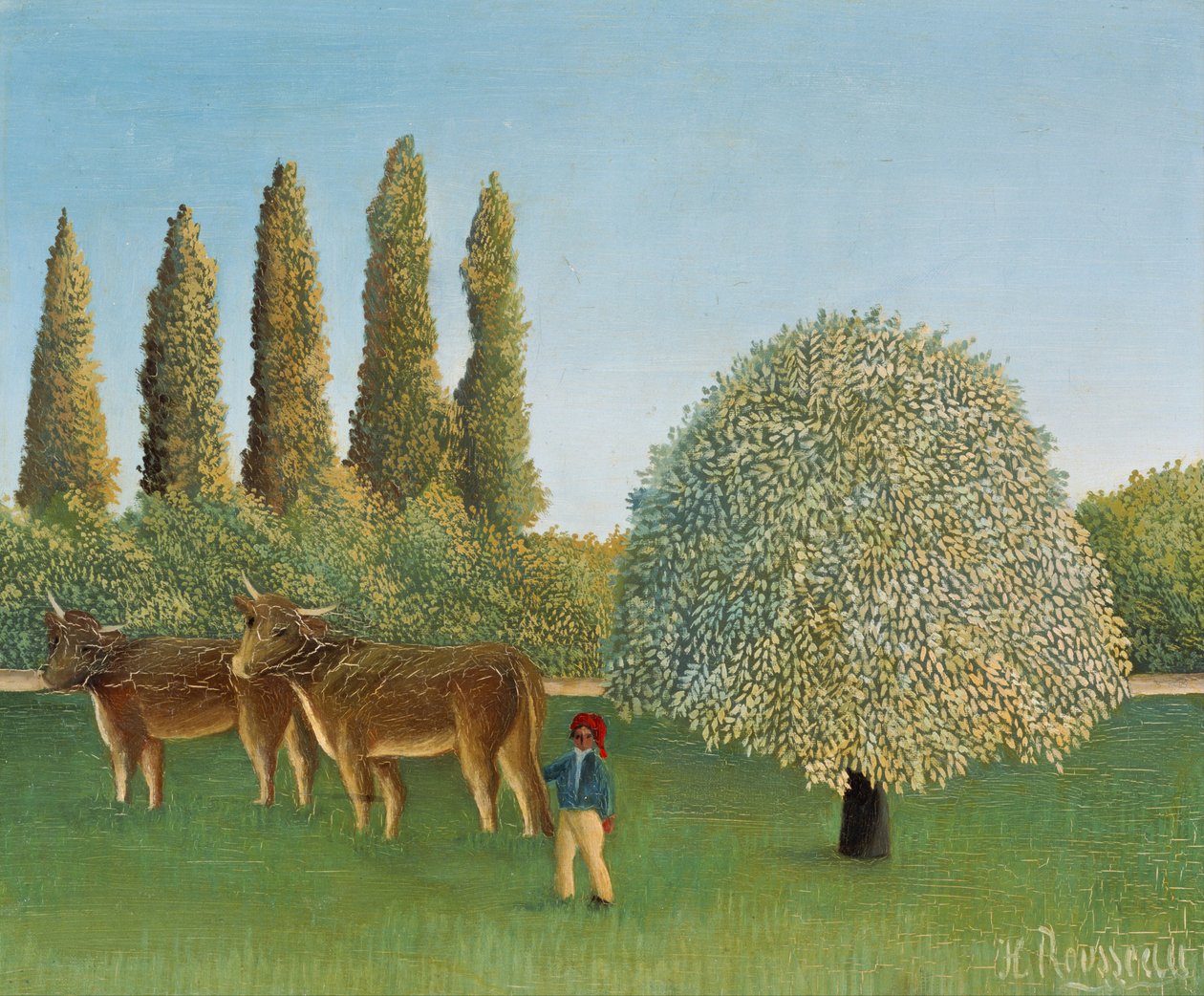 Meadowland Græsningen af Henri Rousseau