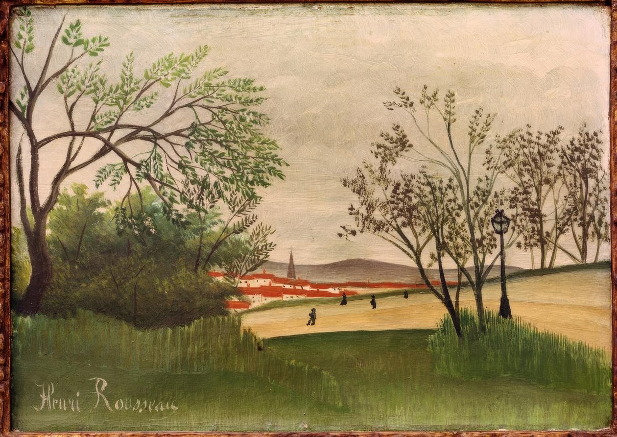 Klokketårn landskab af Henri Rousseau