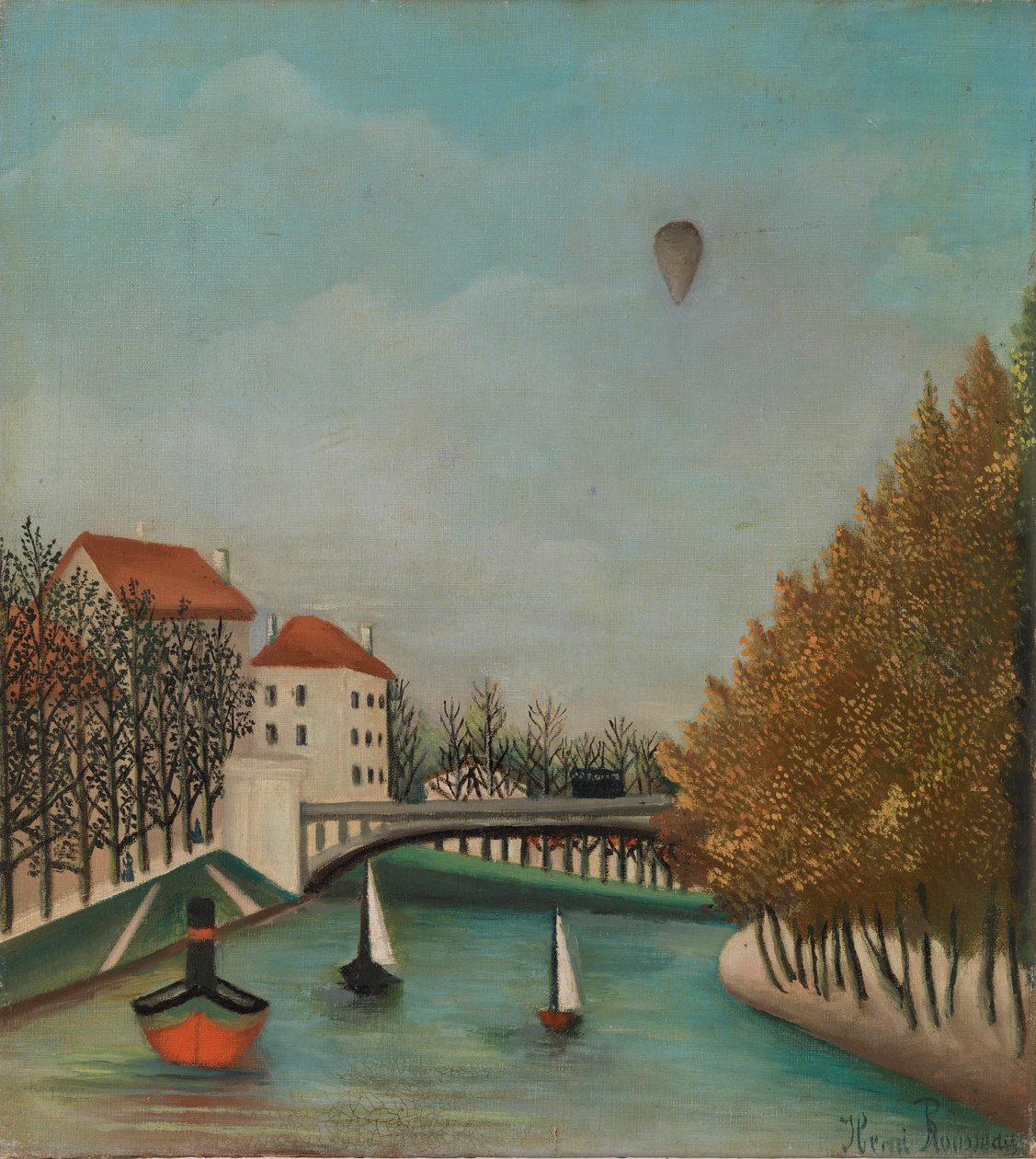 Studie til udsigt over Pont de Sèvres af Henri Rousseau