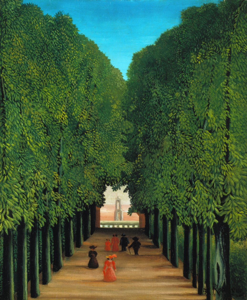 Avenue in the Park i Saint Cloud af Henri Rousseau