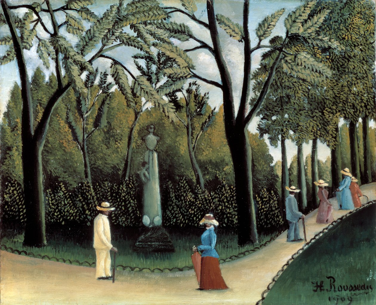 Luxembourg-haven, Chopin-monumentet, 1909 af Henri Rousseau