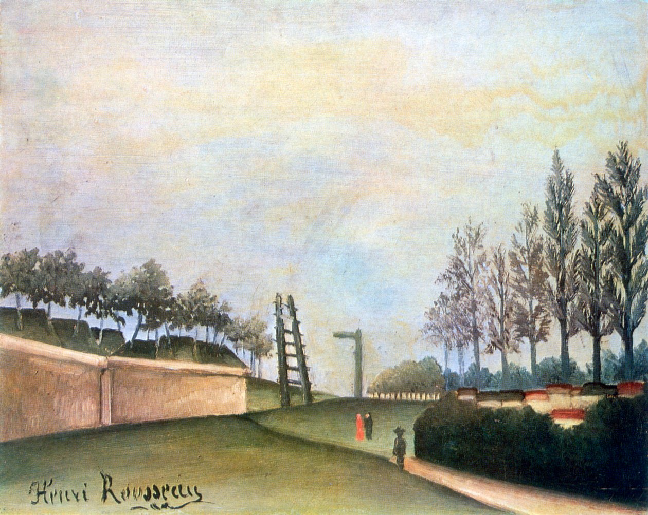 Udsigt over fæstningsværket til venstre for Vanves-porten, 1909 af Henri Rousseau
