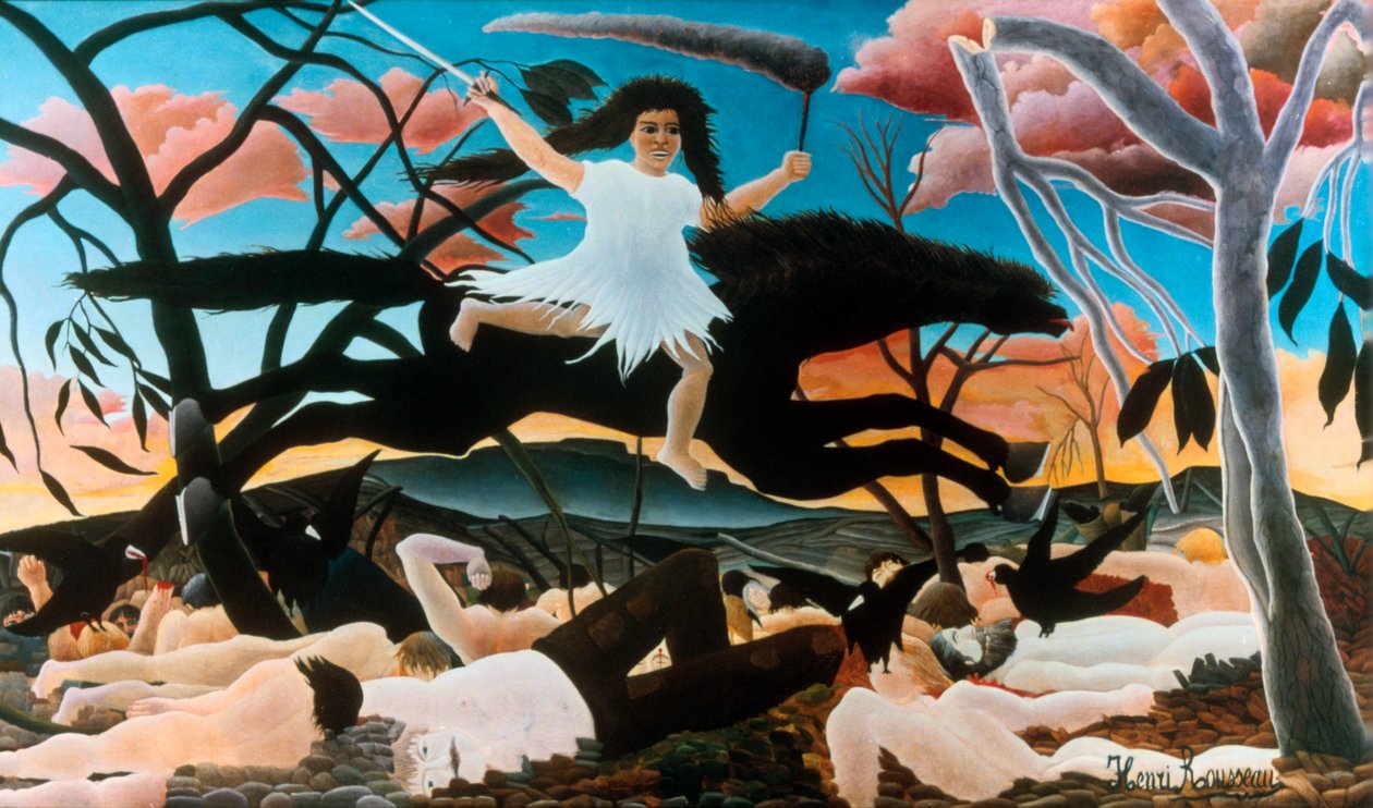 War, or the Ride of Discord, 1894 af Henri Rousseau