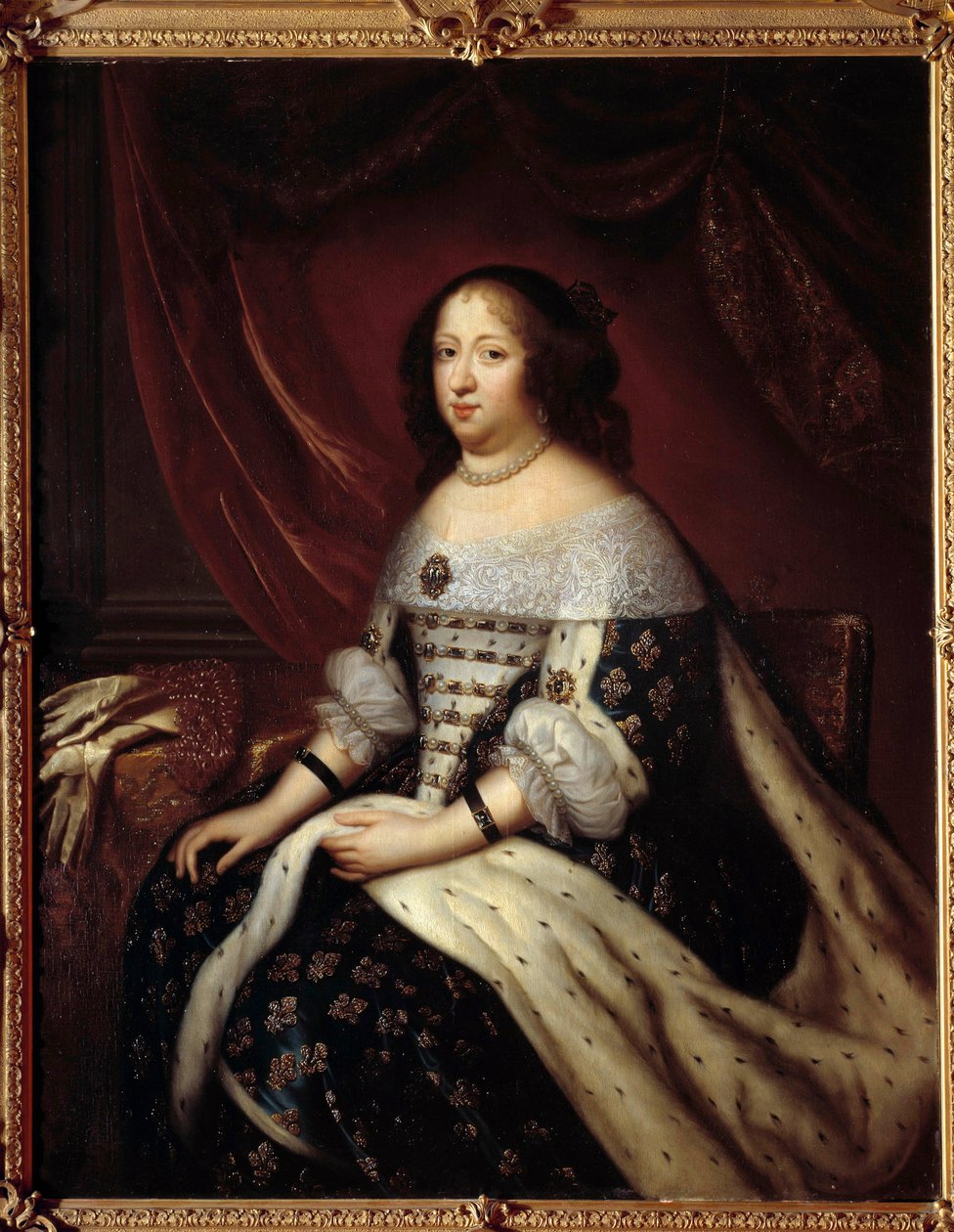 Portræt af dronningen af Frankrig Anne af Østrig (1601-1666) Maleri af Henri Testelin (1616-1695) 1600-tallets privatsamling af Henri Testelin