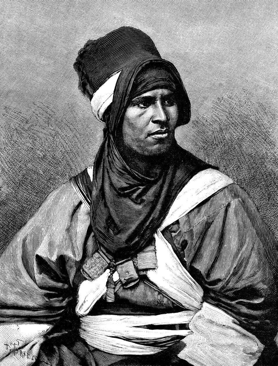 En Targui-mand, 1895. af Henri Thiriat