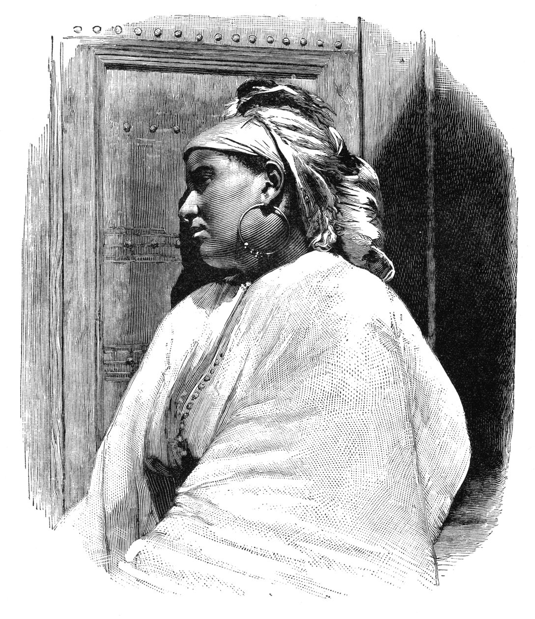 En arabisk kvinde fra Tanger, Marokko, 1895. af Henri Thiriat