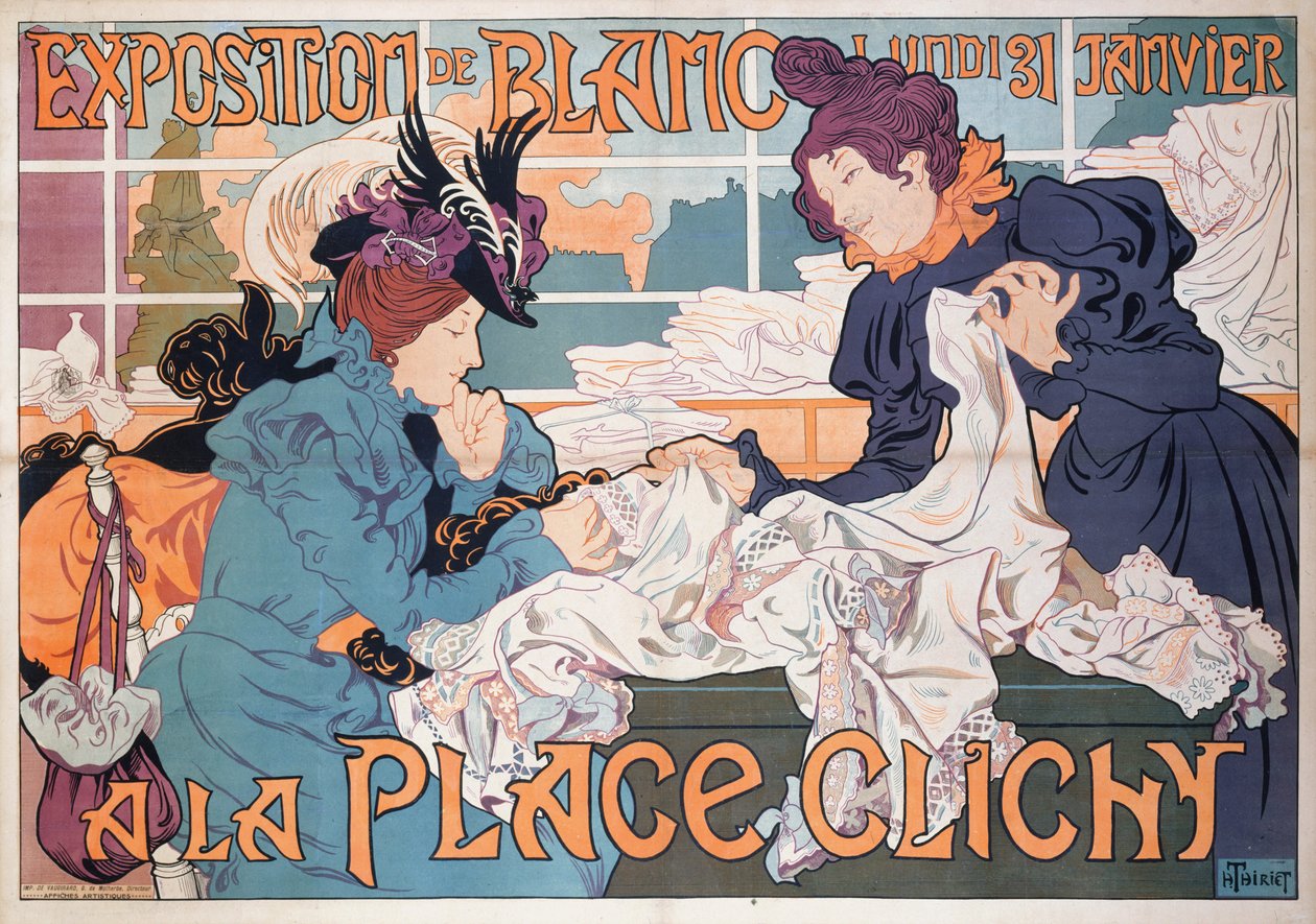 Udstilling af Blanc på Place Clichy, 1898. af Henri Thiriet