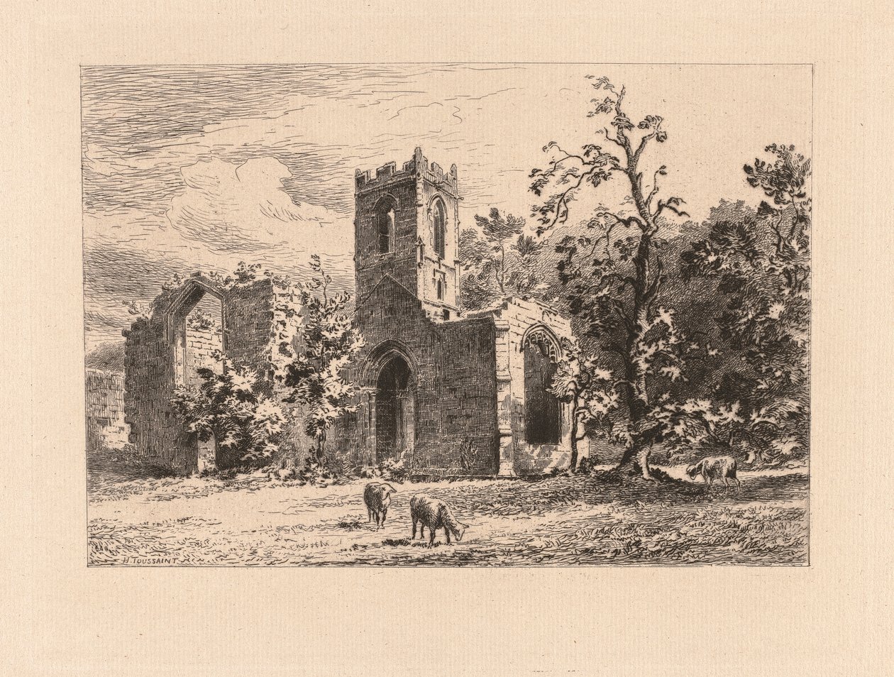 Mount-Grace Abbey af Henri Toussaint