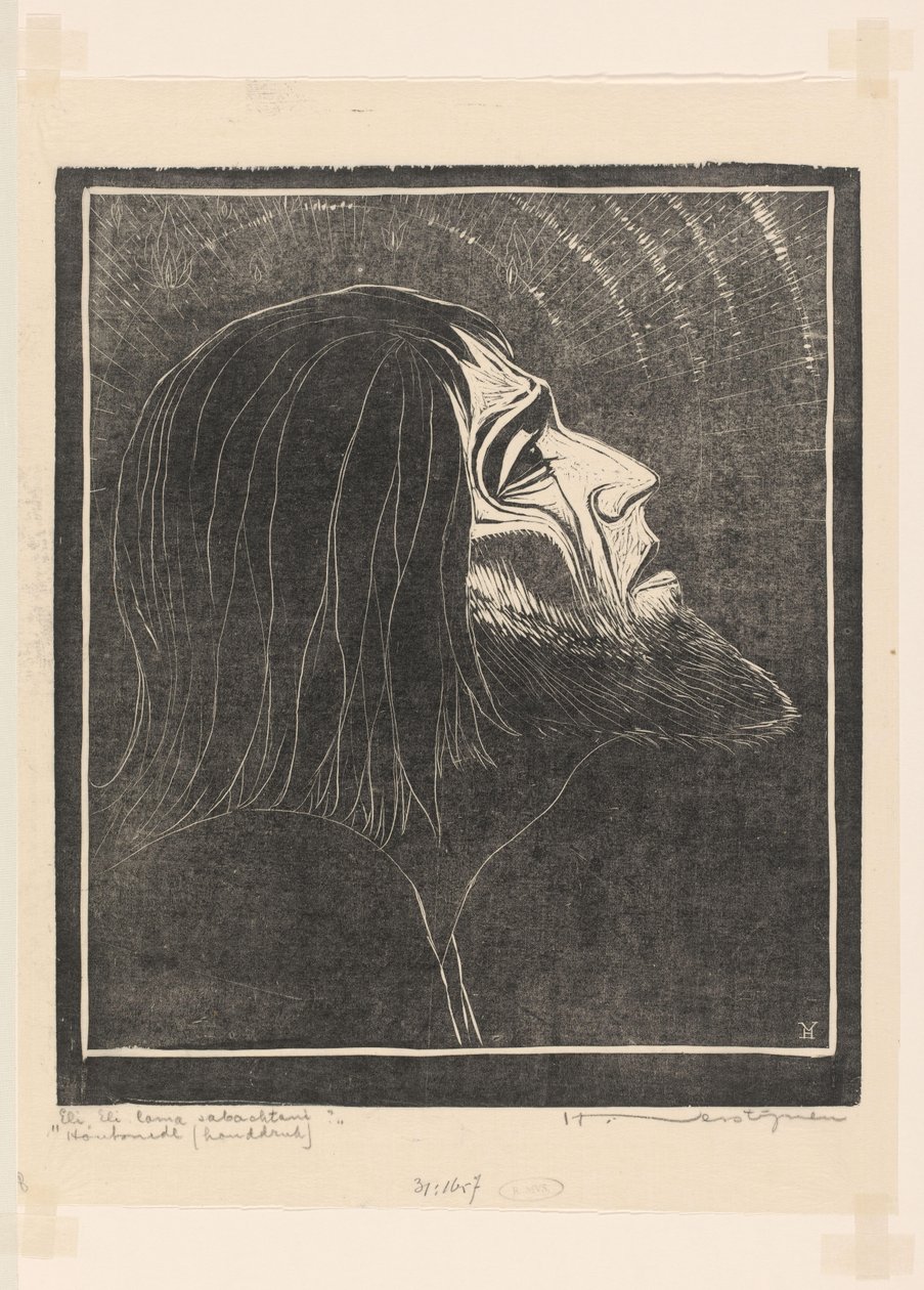Eli, Eli lama sabachtani (original titel på objektet) af Henri Verstijnen (signed by artist)