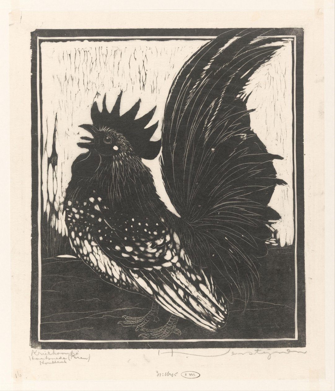 Krielhaantje (original titel på objekt) af Henri Verstijnen (signed by artist)