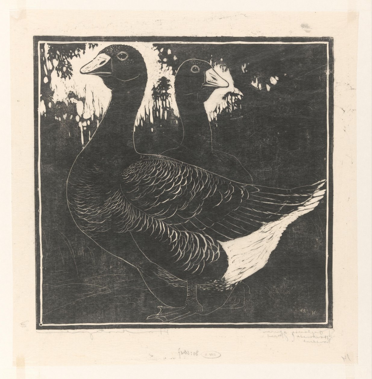 Toulouse ganzen (original titel på objekt) af Henri Verstijnen (signed by artist)
