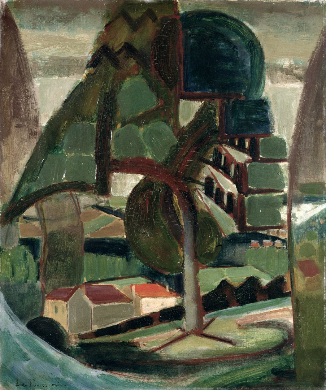 Landskab ved Meulon-Hardricourt af Henri Victor Gabriel Le Fauconnier