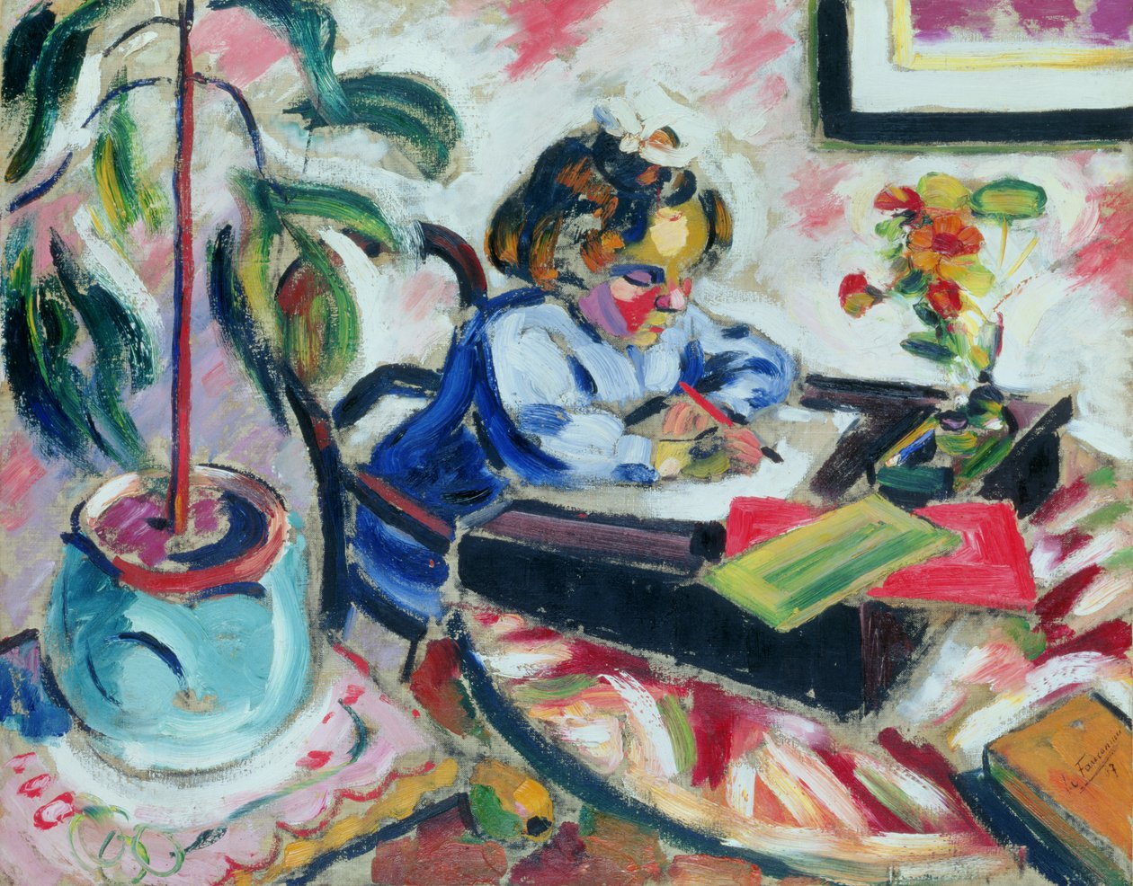 Lille skolepige af Henri Victor Gabriel Le Fauconnier