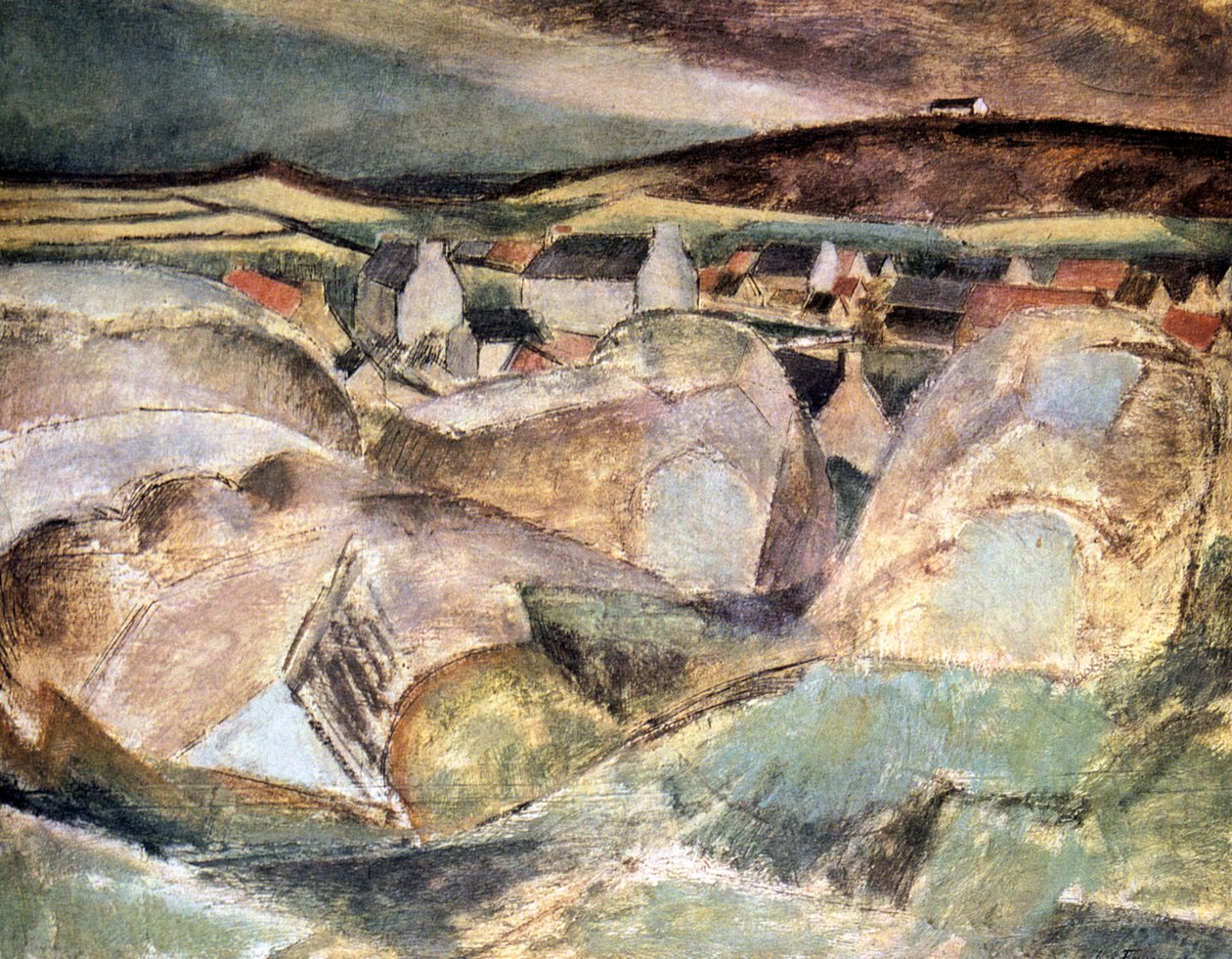 Landsby blandt klipperne, 1910 af Henri Victor Gabriel Le Fauconnier