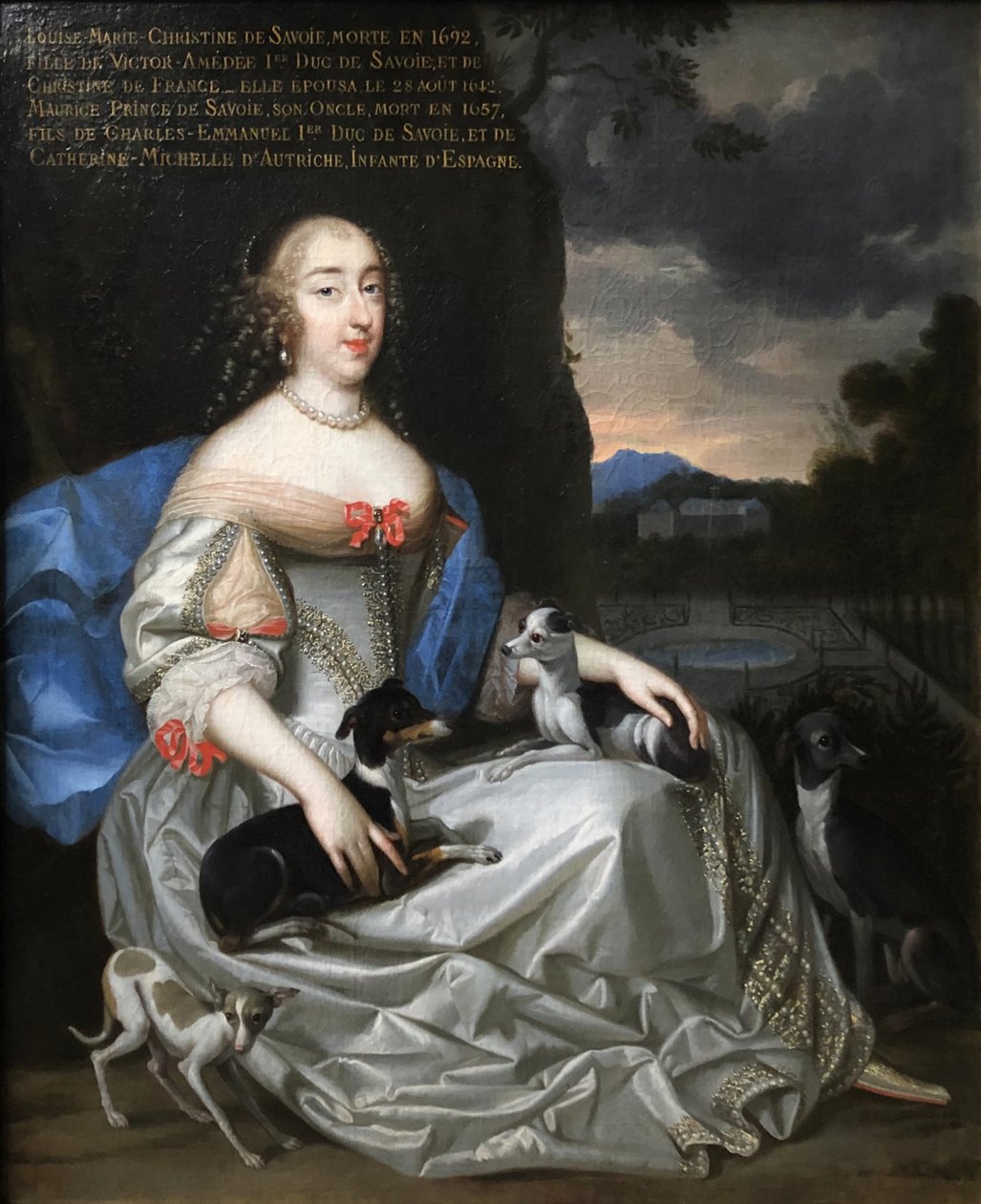 Fransk:  Louise Marie-Christine, princesse de Savoie () Portræt af Anne Marie Louise d