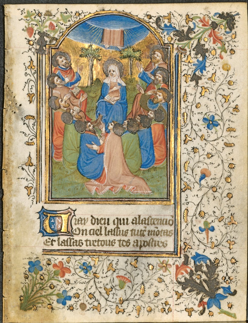 Ascension: Blad fra en timebog (4 af 6 udskårne blade) af Henri d