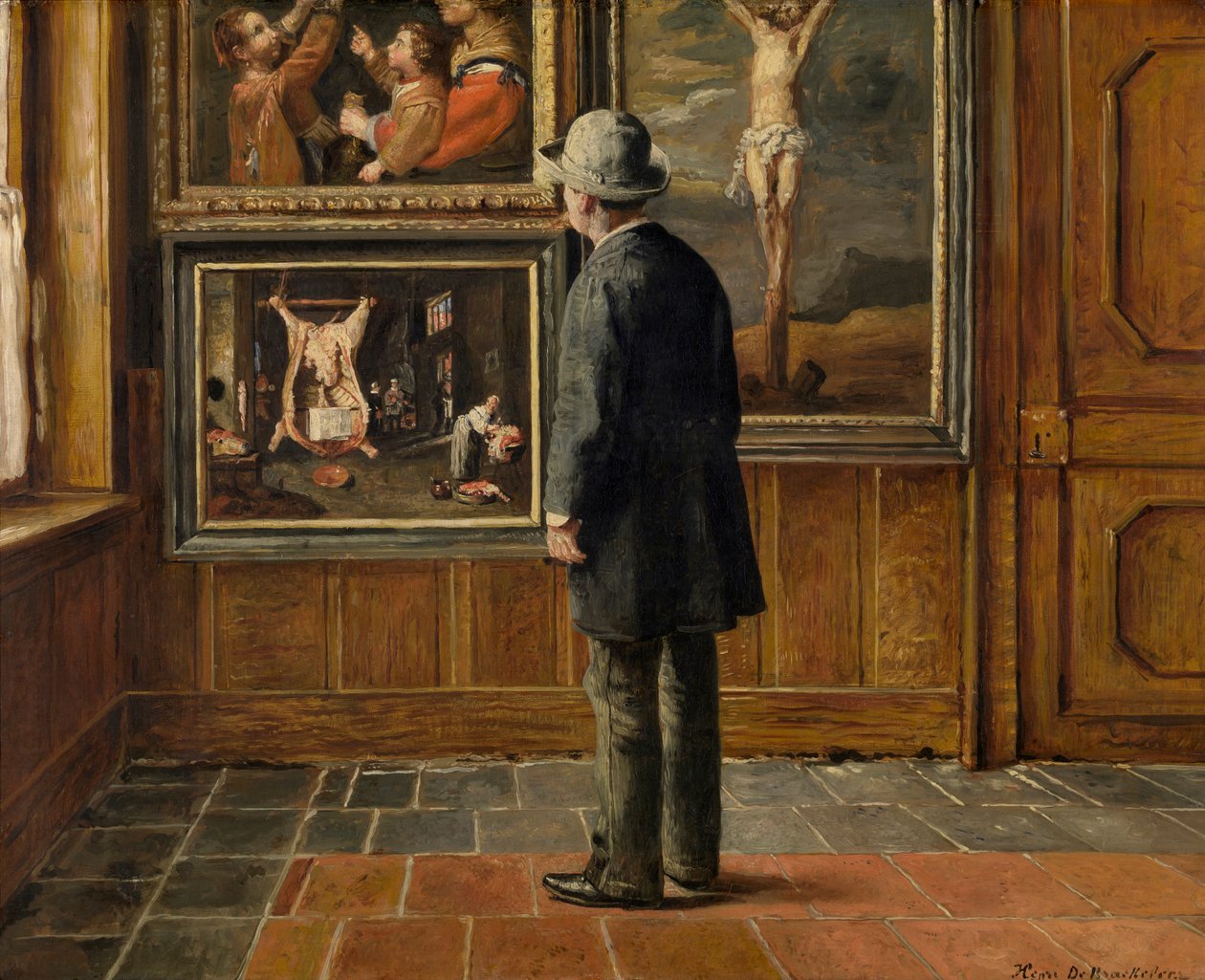 Malerier i "Terninckgesticht" i Antwerpen (olie på lærred) af Henri de Braekeleer