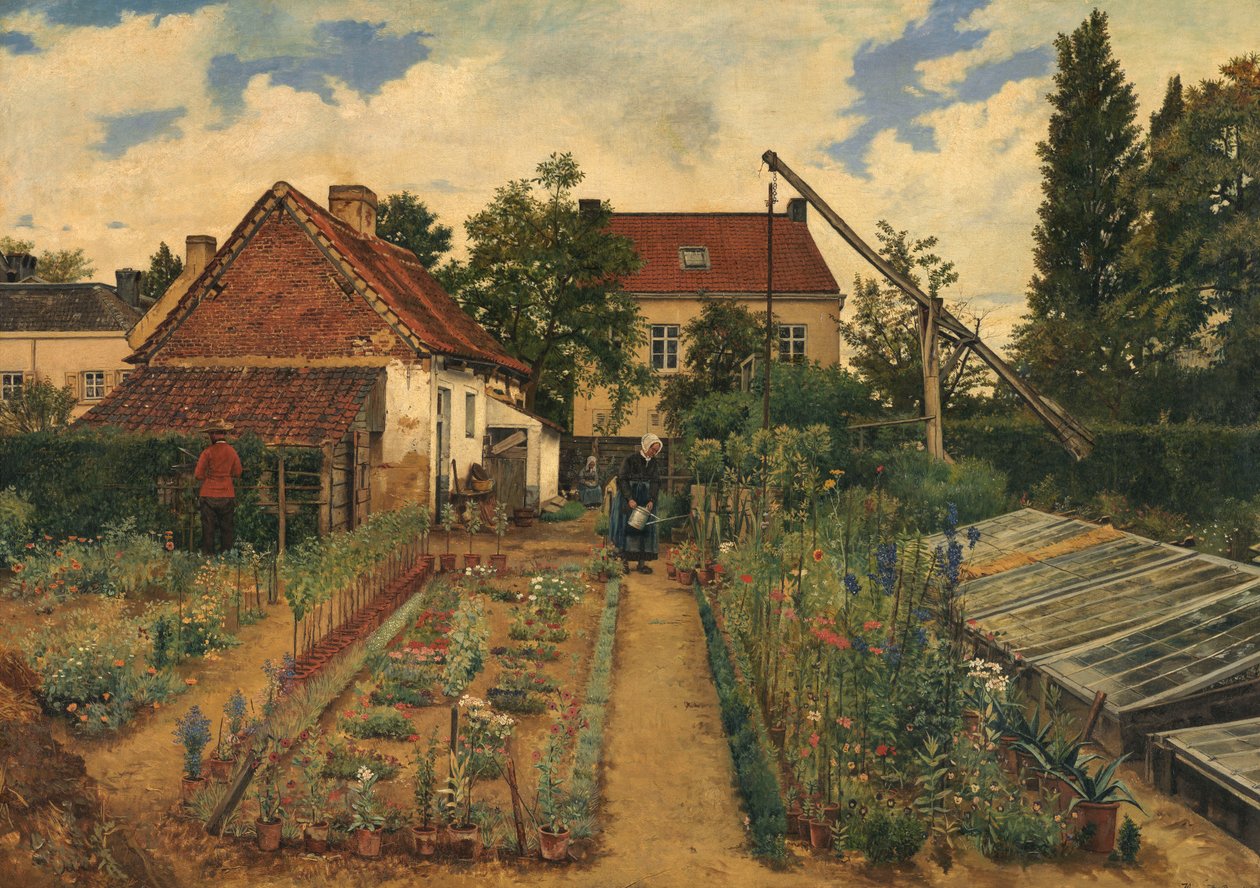Blomsterhaven af Henri de Braekeleer