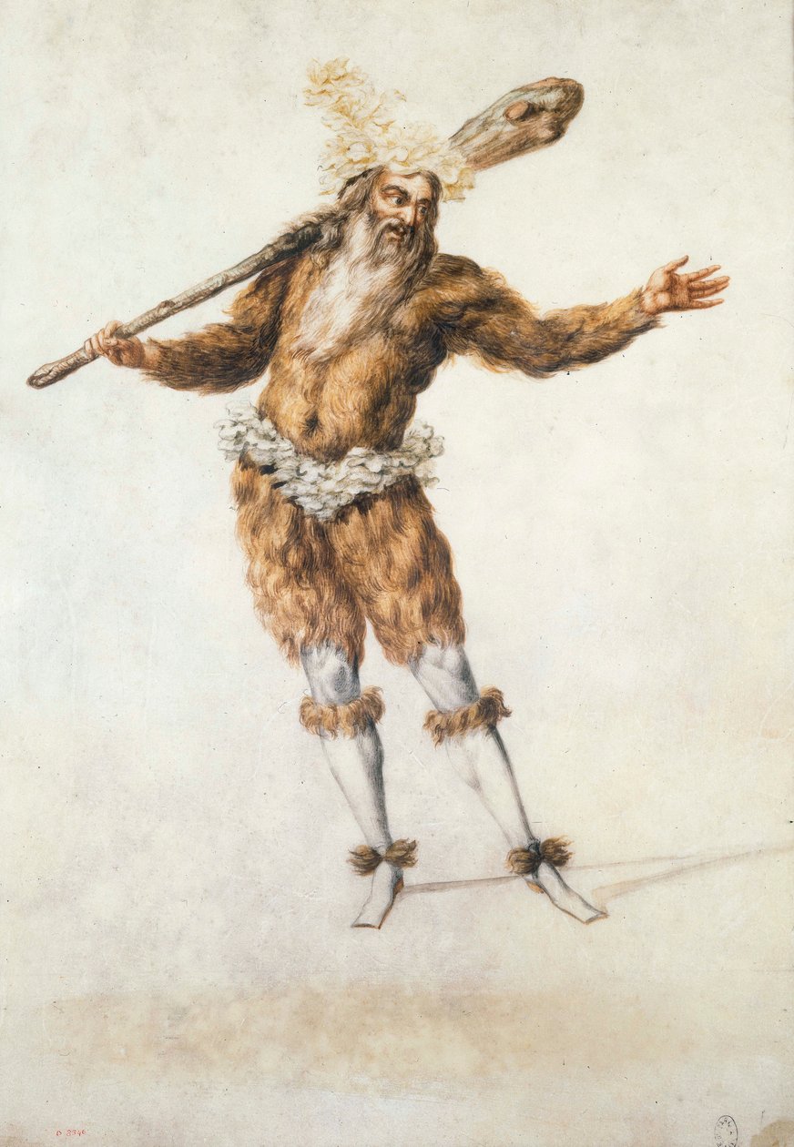 Balletkostume af en vild mand, ca. 1654 (gouache) af Henri de Gissey