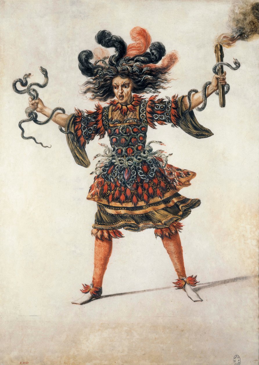 Ballet kostume af raseri af Henri de Gissey