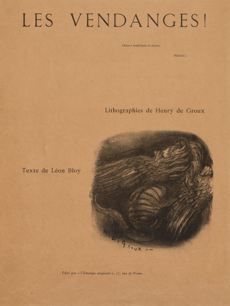 The Vintages!: Titelblad, 1894. af Henri de Groux