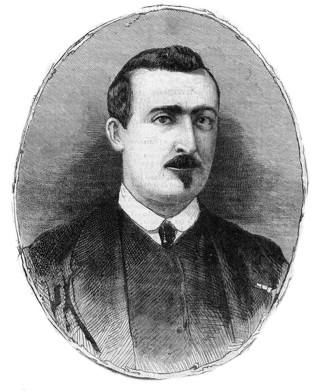 Portræt af Antoine Alphonse Chassepot (1833-1905) væbner og skaber af riflen af samme navn - Tegning af Henry de Montaut af Henri de Montaut