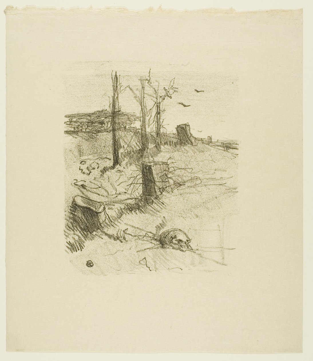 En kirkegård i Galicien, fra Au Pied du Sinaï af Henri de Toulouse-Lautrec
