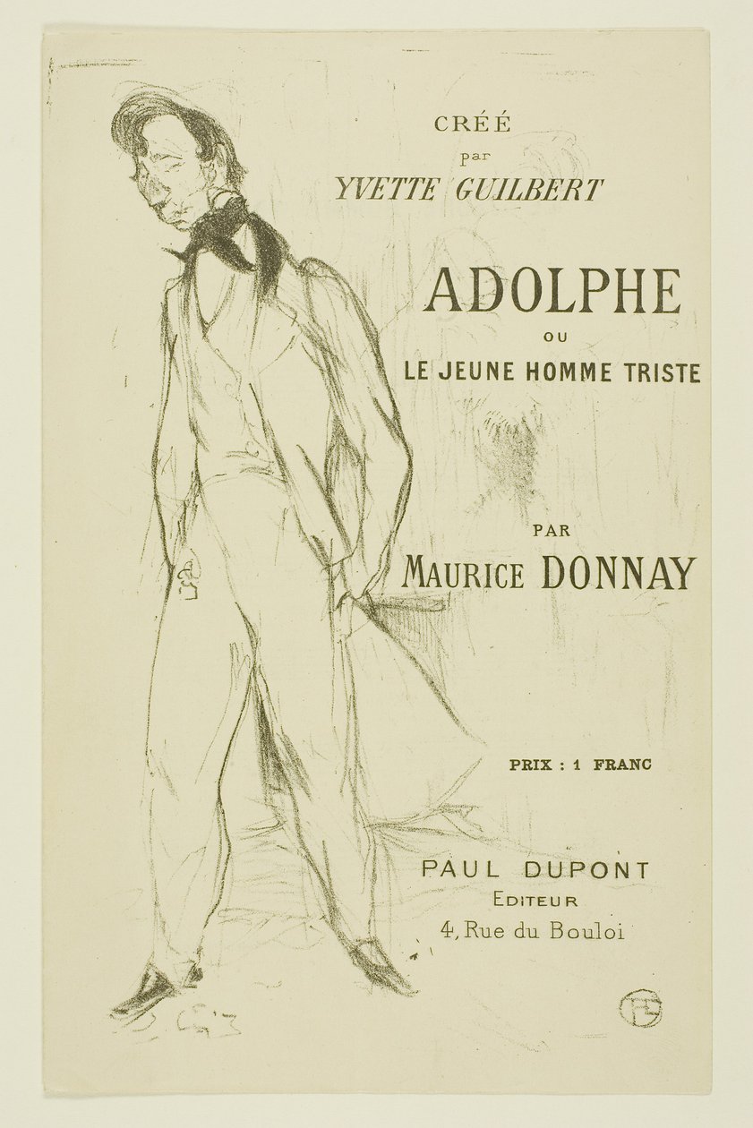 Adolphe - Den triste unge mand af Henri de Toulouse-Lautrec