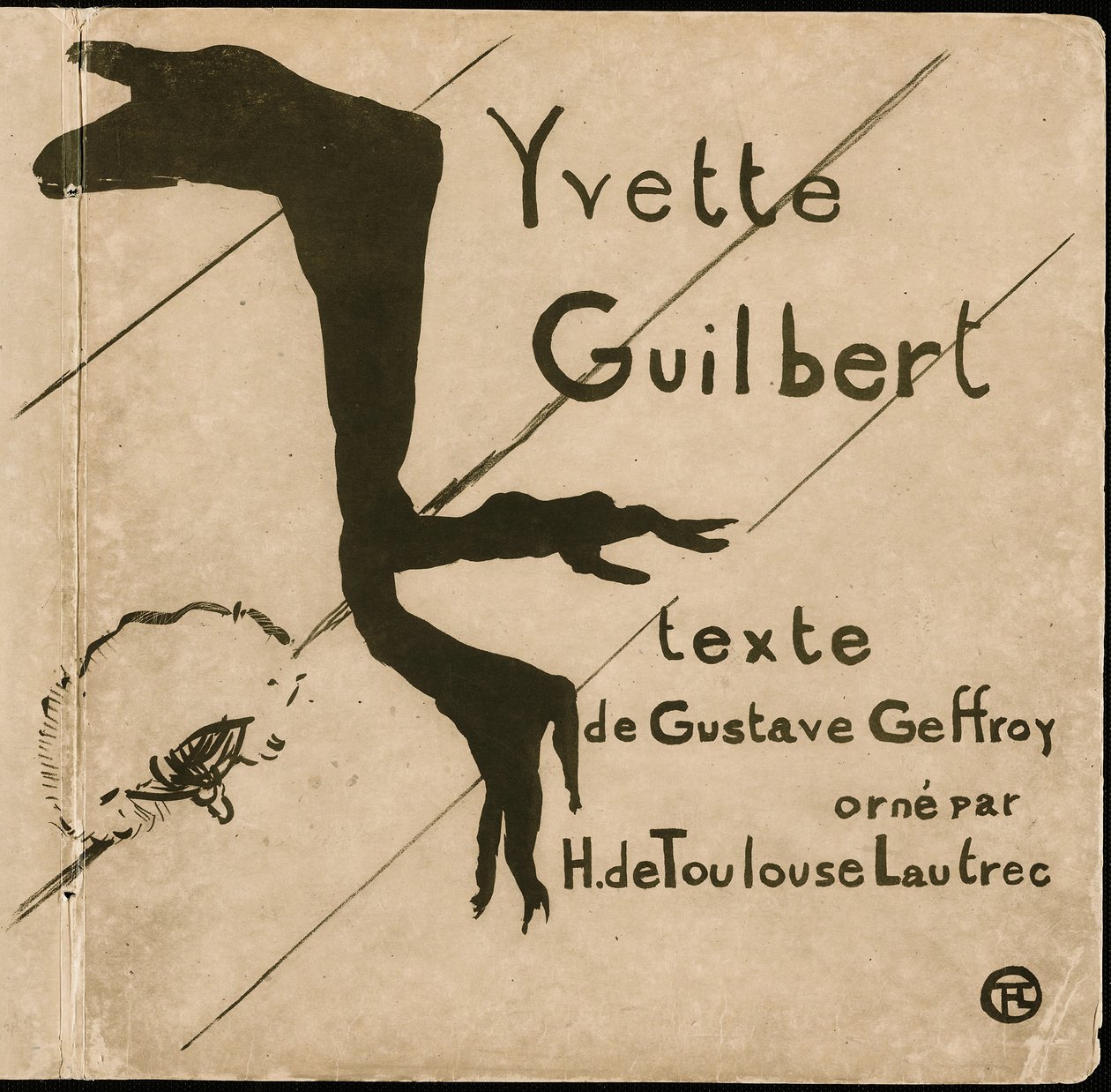 Yvette Guilbertin albumin kansi af Henri de Toulouse Lautrec