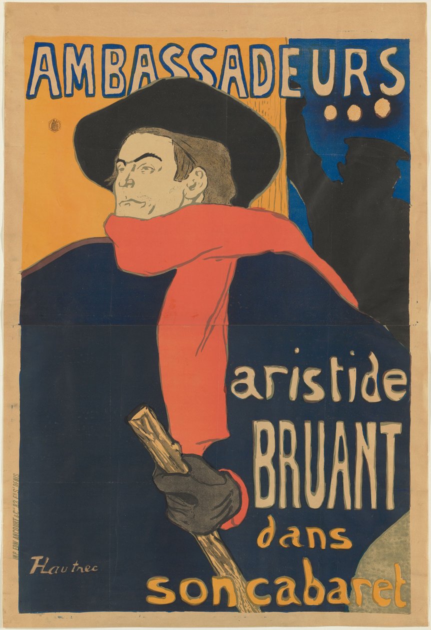 Ambassadører: Aristide Bruant af Henri de Toulouse-Lautrec