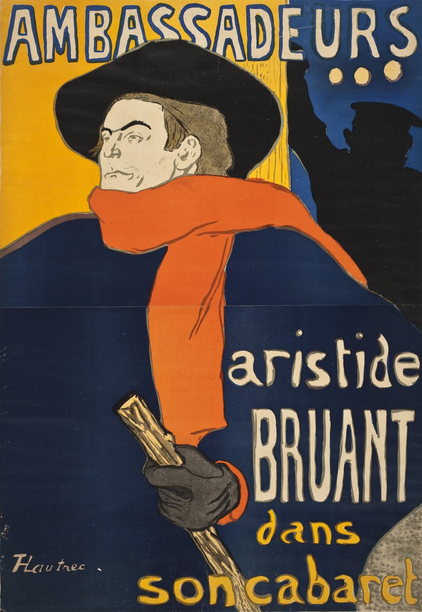 Ambassadeurs: Aristide Bruant af Henri de Toulouse-Lautrec