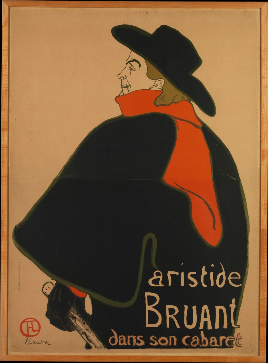 Aristide Bruant i sit kabaret af Henri de Toulouse-Lautrec